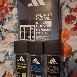 Adidas Body Fragrance Set - Pure Game, Ice Dive, Dynamic Pulse